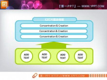 三节点的PowerPoint流程图模板下载